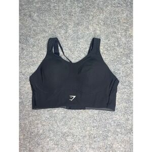 Gymshark Black‎ Light Support Sports Bra Criss Cross Back Activewear small